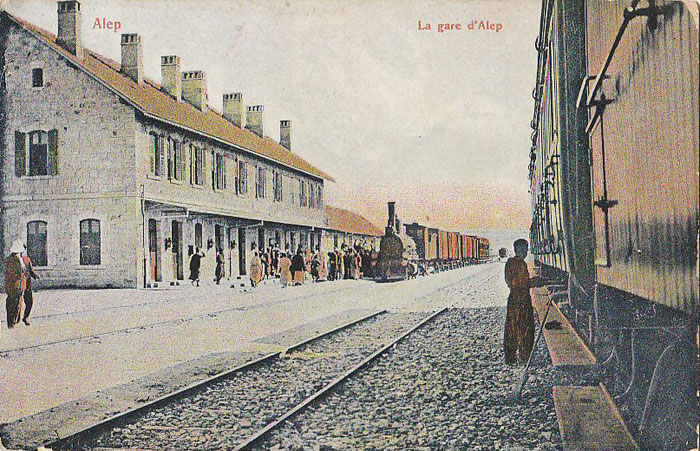 Railway station of Aleppo in 1911