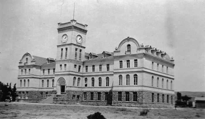campus building in an earlier time