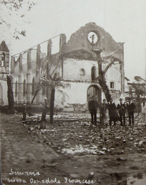 The ruins of the Chapel of the French Hospital