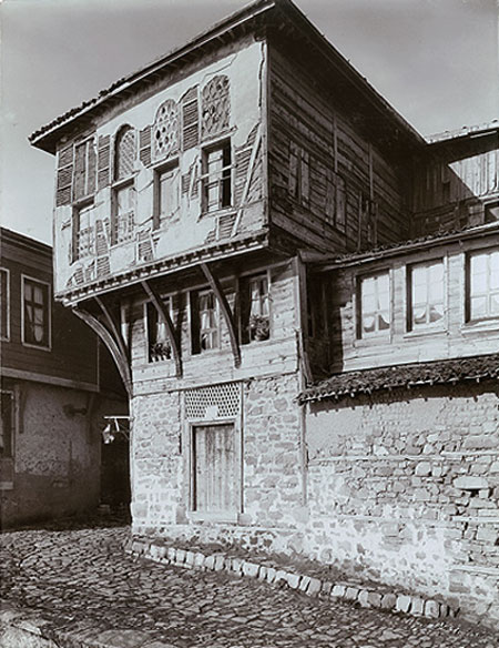 The dining house of Ferenc II Rokoczi, the exiled prince of Transylvania who lived here 1720-1735, the symbol of Hungarian emigrant life during the last centuries - building photographed c. 1905