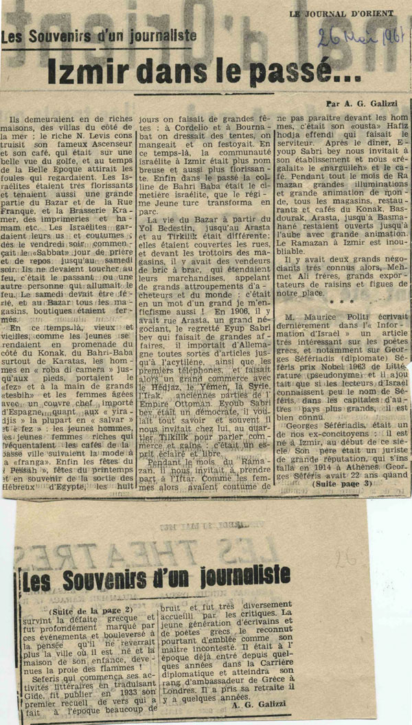 An archive newspaper article on the history of water supply of Smyrna